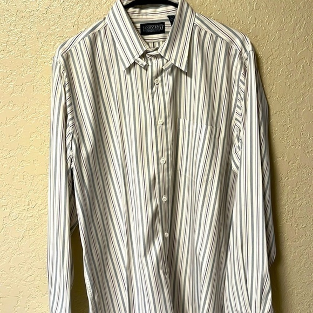 Land’s End Men’s Button Down Dress Shirt. Size 16 1/2‎ / 35 Regular.